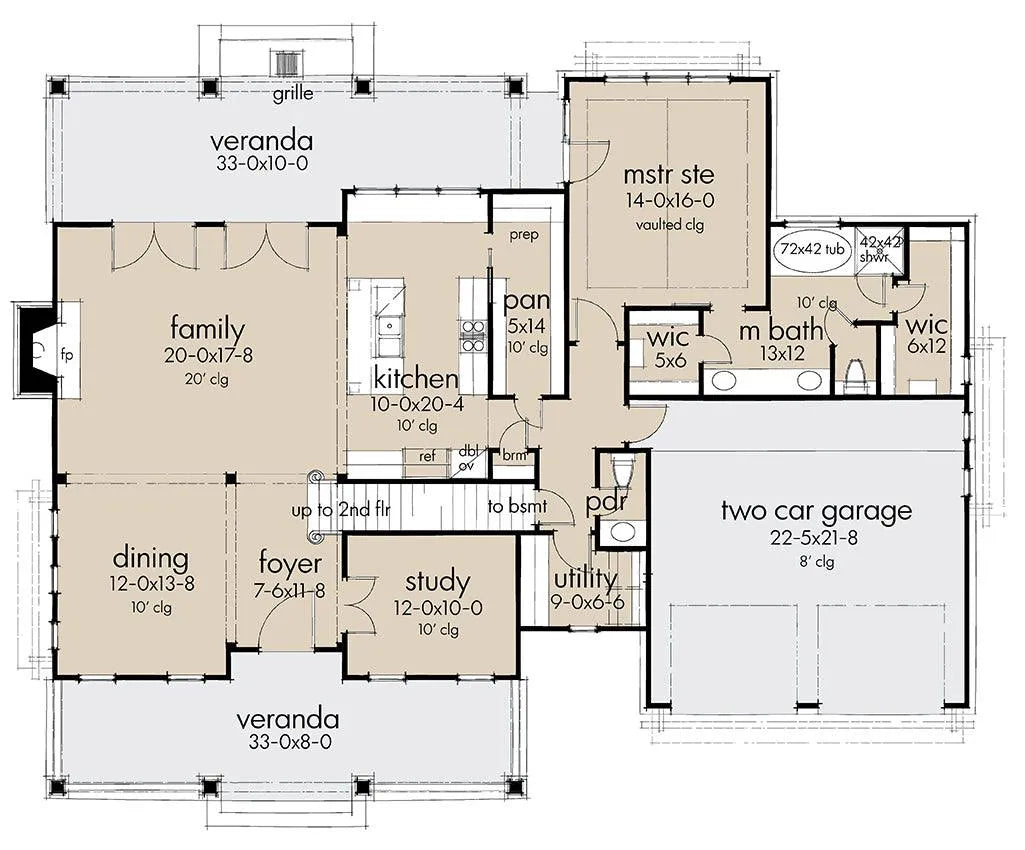 Stonewall House Plan - Archival Designs House Plans, floor plan