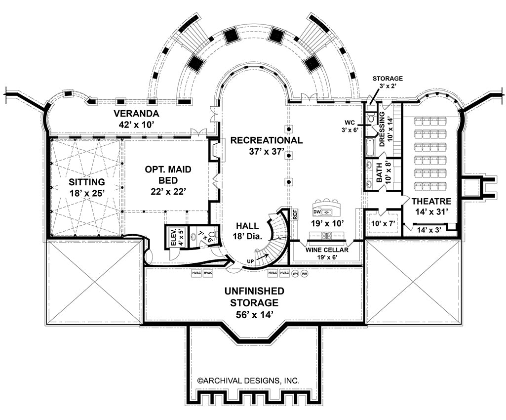Sussex  Basement Floor Plan