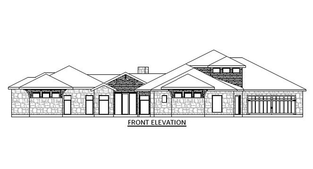 Telluride House Plan - Elevation Front