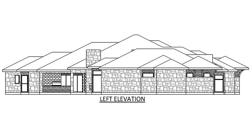 Telluride House Plan - Elevation Left