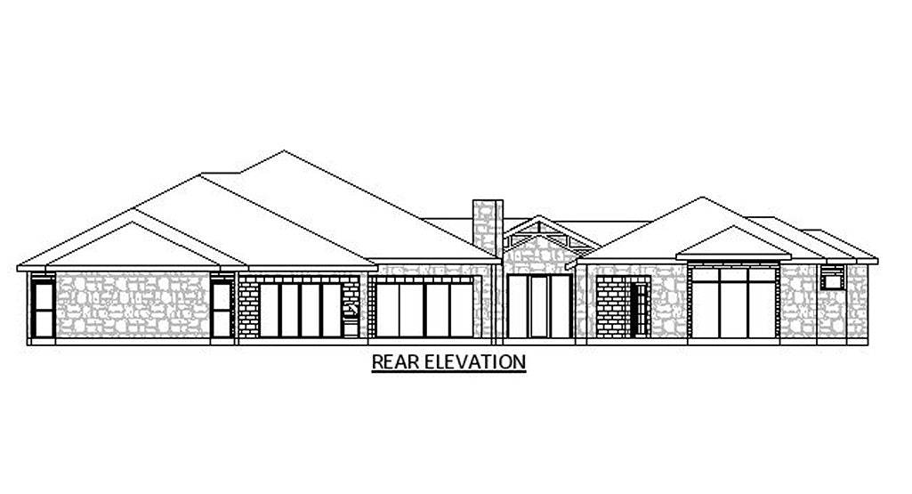 Telluride House Plan - Elevation Rear