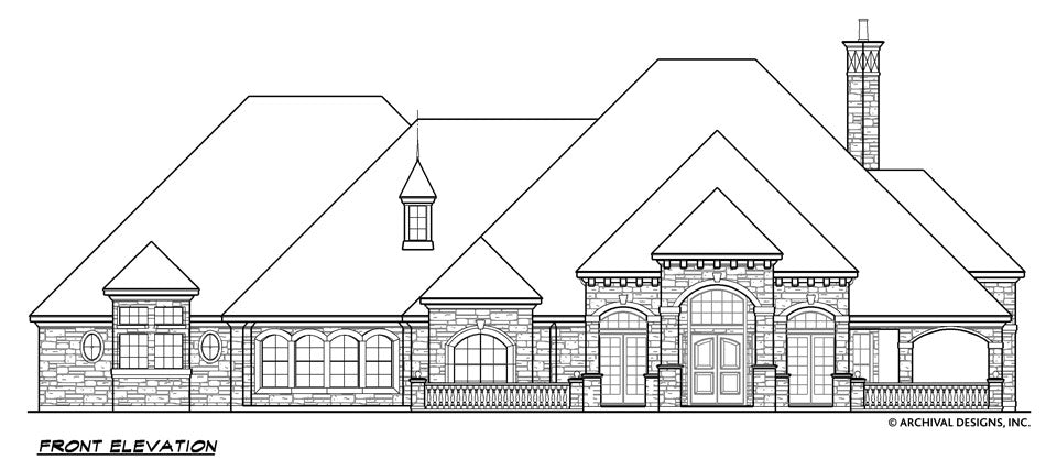 Tierney Ranch House Plan Elevation Front