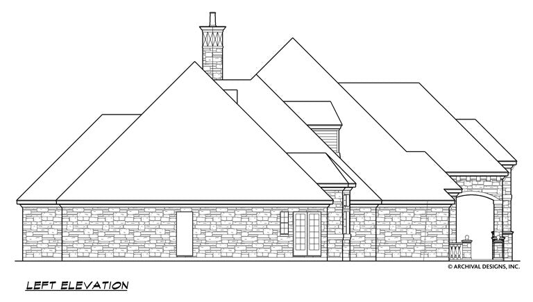 Tierney Ranch House Plan Elevation Left
