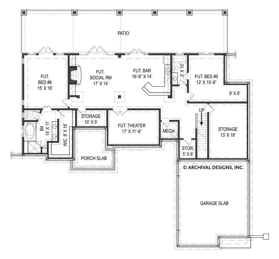 Tilly House Plan - Archival Designs House Plans, floor plan