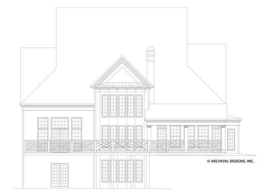 Tulip Hill House Plan - Elevation Rear