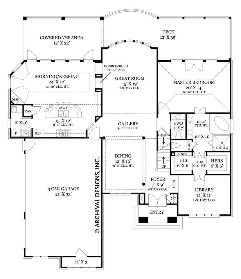 Tulip Hill House Plan - Archival Designs House Plans