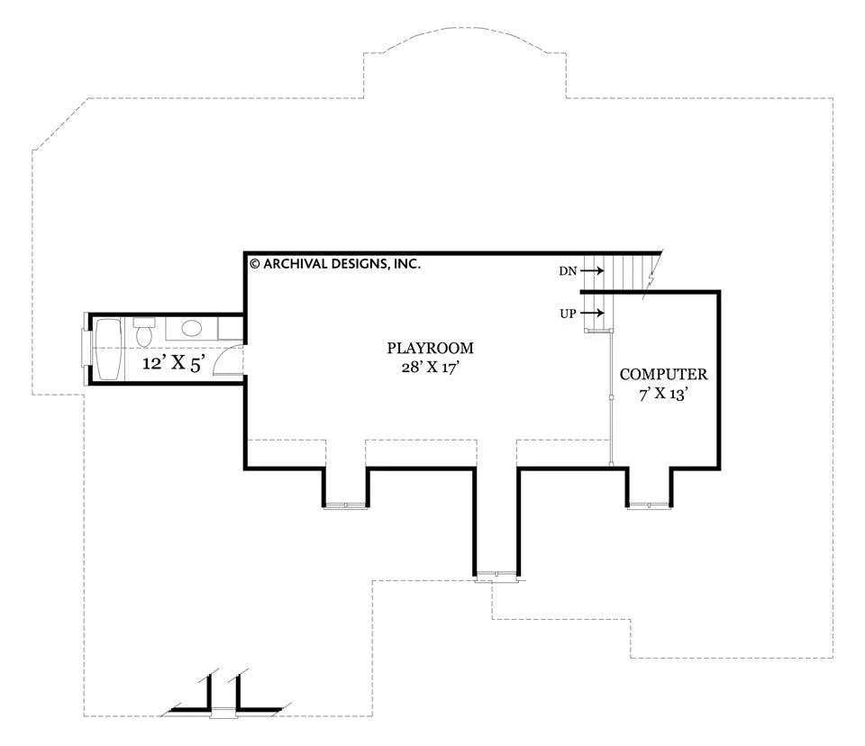 Tulip Hill House Plan - Archival Designs House Plans, floor plan