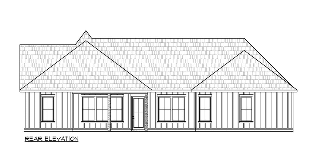 Tumbleweed House Plan - Elevation Rear
