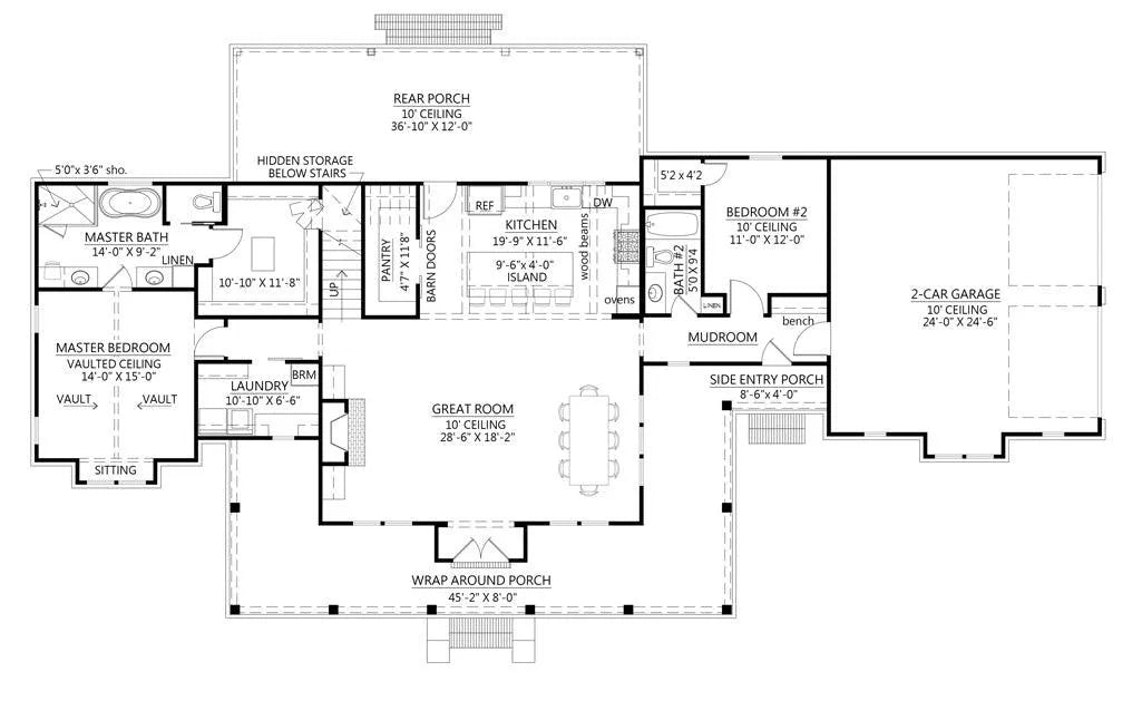 Valley View House Plan - Archival Designs House Plans, floor plan