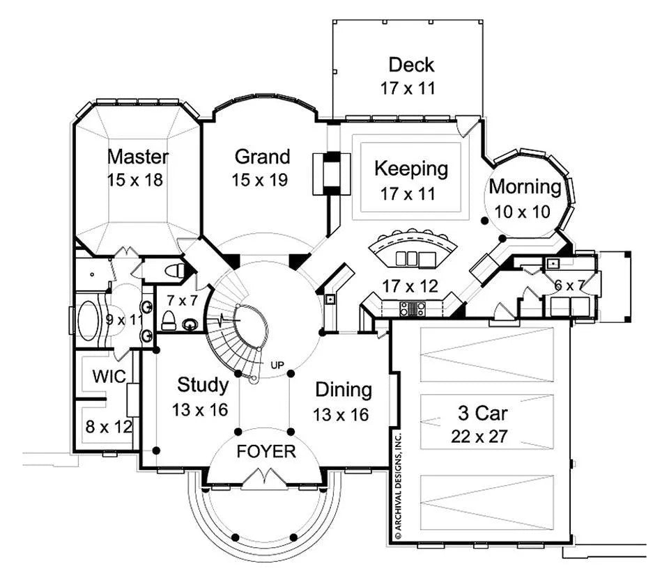 Vienna House Plan - Archival Designs House Plans