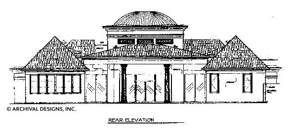 Villa De Saye House Plan - Rear Elevation