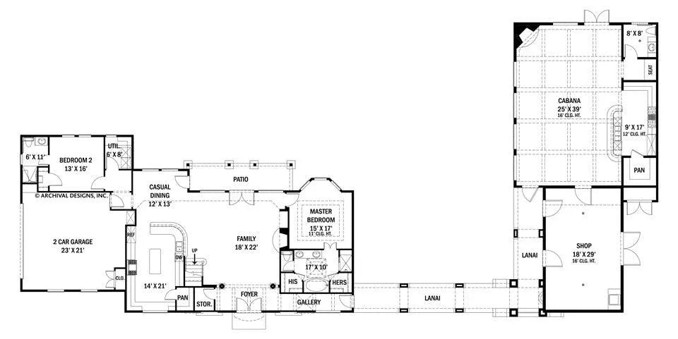 Villa Di Vino House Plan - Archival Designs House Plans