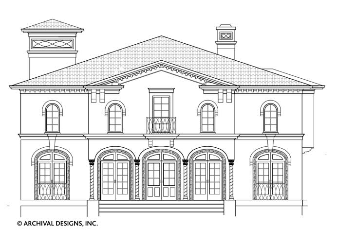 Villa Rivero House Plan - Elevation Front