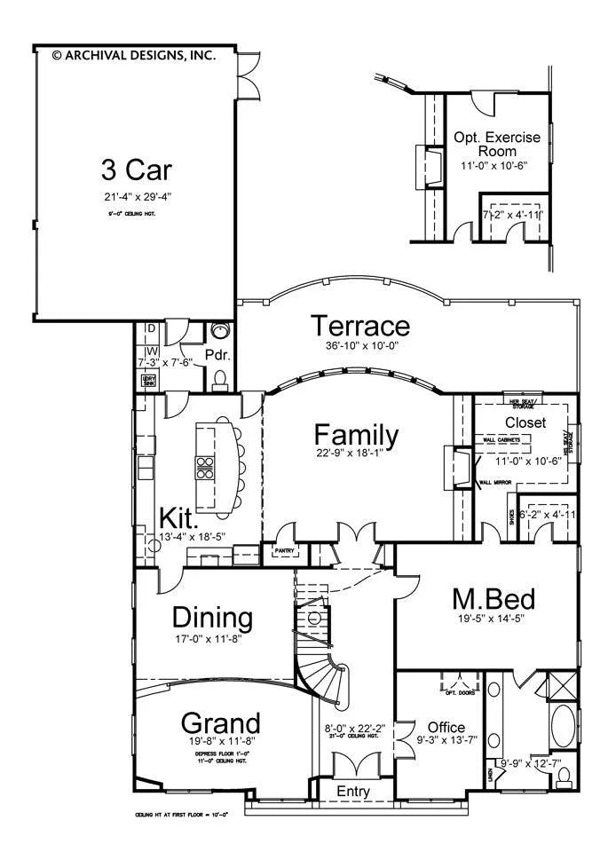 Villa Rivero House Plan - Archival Designs House Plans