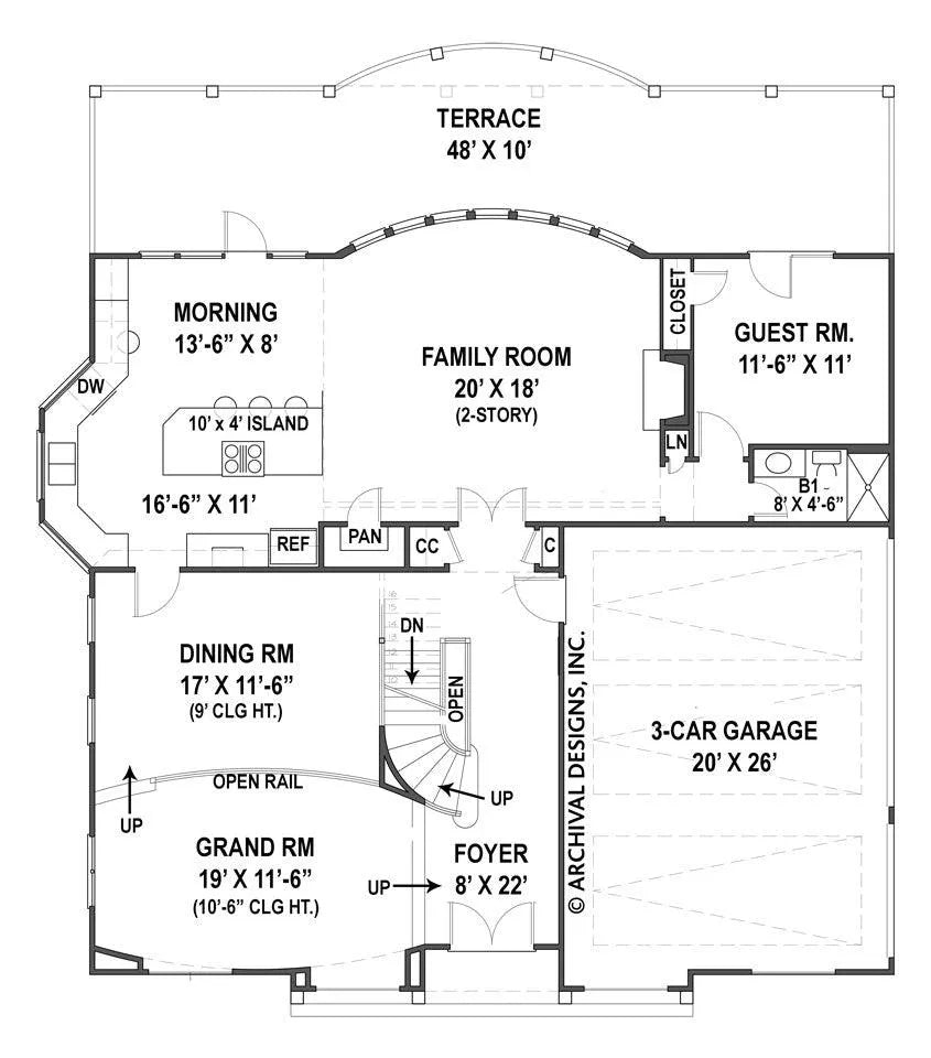 Villa Royale House Plan - Archival Designs House Plans