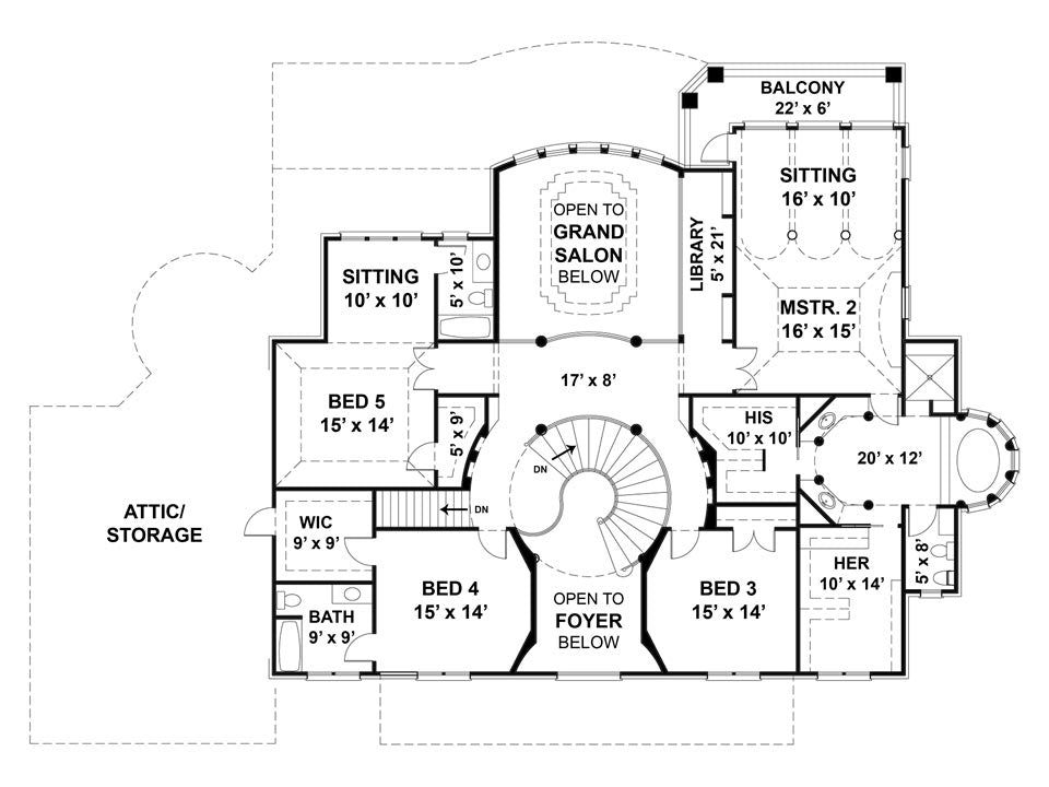 Vinius House Plan Floor Plan - Second 