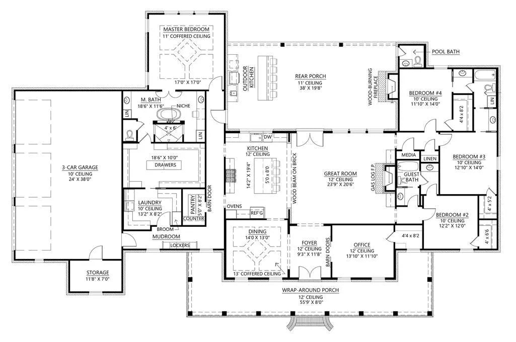 Walnut Grove House Plan - Archival Designs House Plans