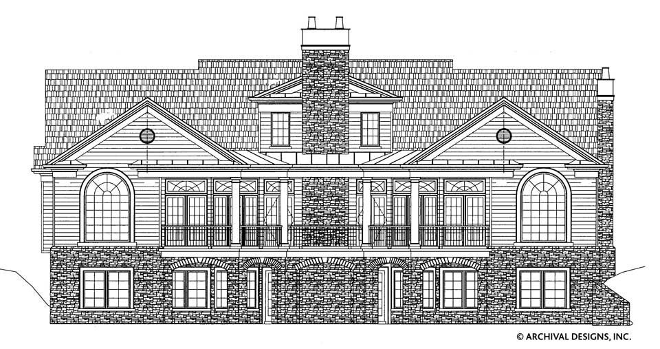 Waterford House Plan Rear View 