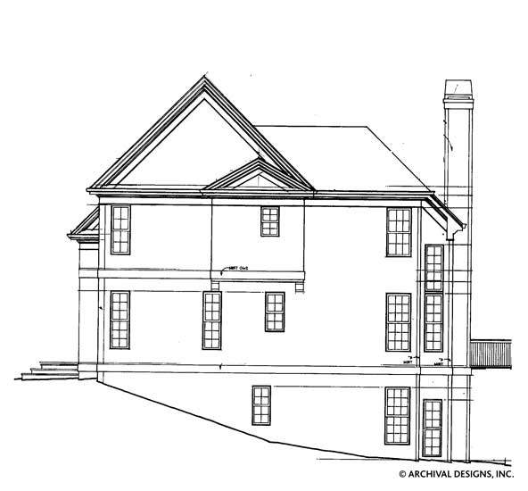 Wesley House Plan - Elevation Left