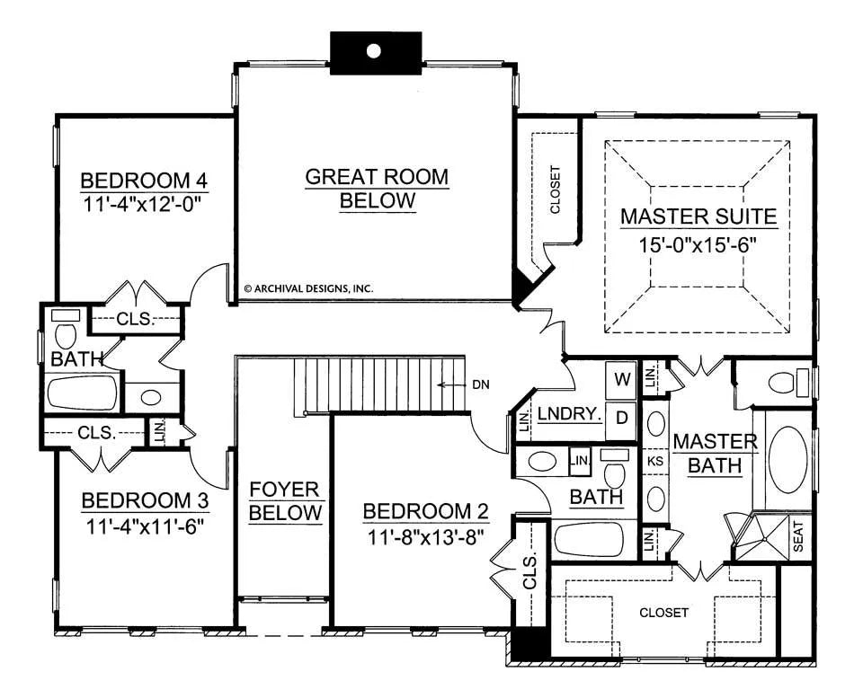 Wesley House Plan - Archival Designs House Plans, floor plan