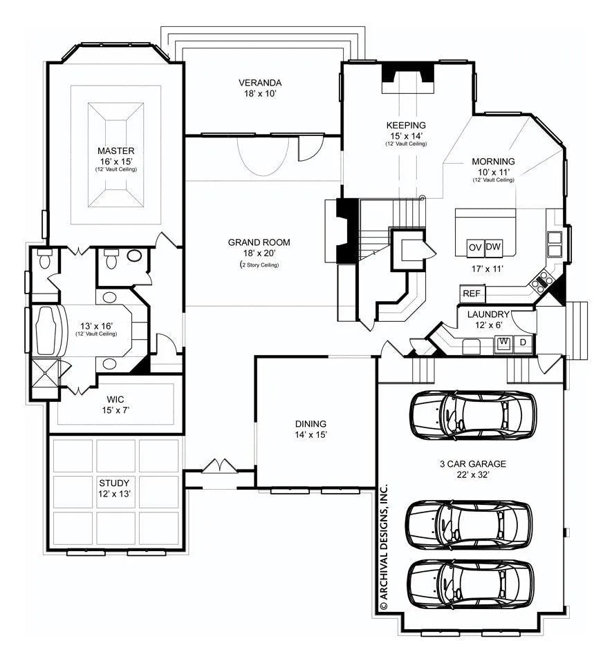 Westdrake House Plan - Archival Designs House Plans