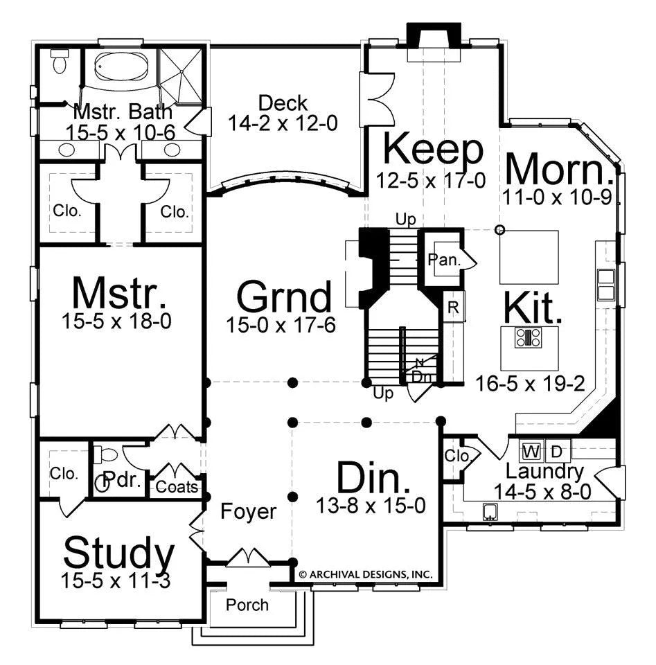 Westlaurel House Plan - Archival Designs House Plans