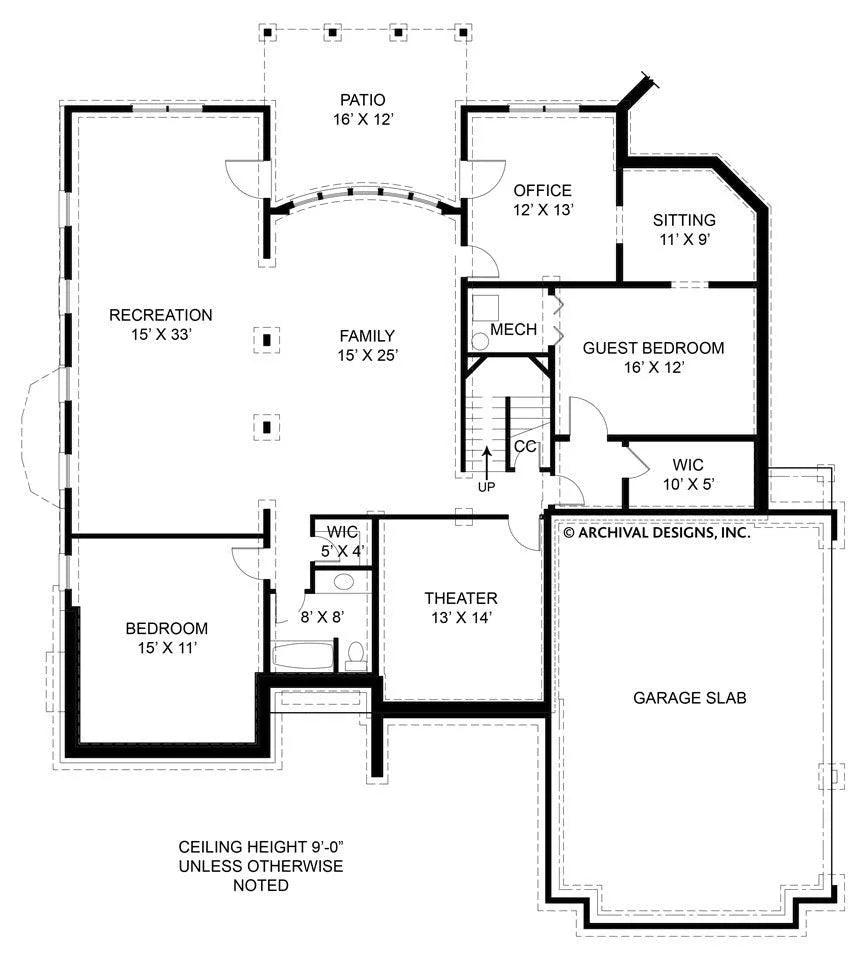 Westover House Plan - Archival Designs House Plans, floor plan