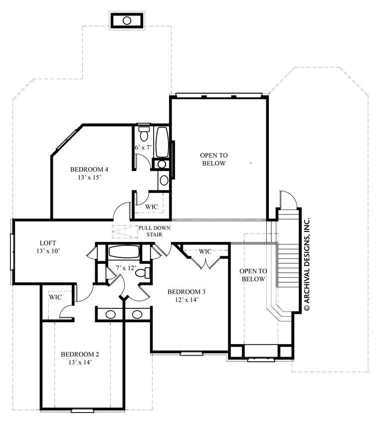 Whytock II-3065 House Plan - Archival Designs House Plans, floor plan