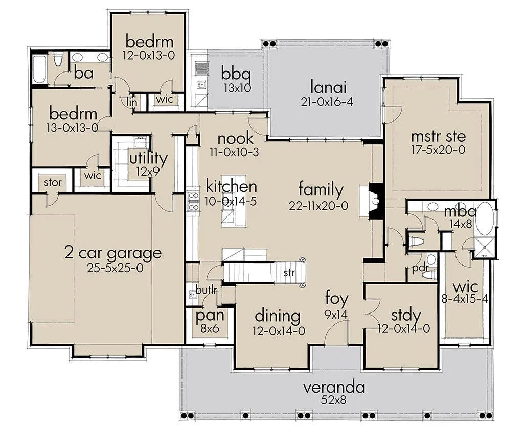 Willow Creek House Plan - Archival Designs House Plans