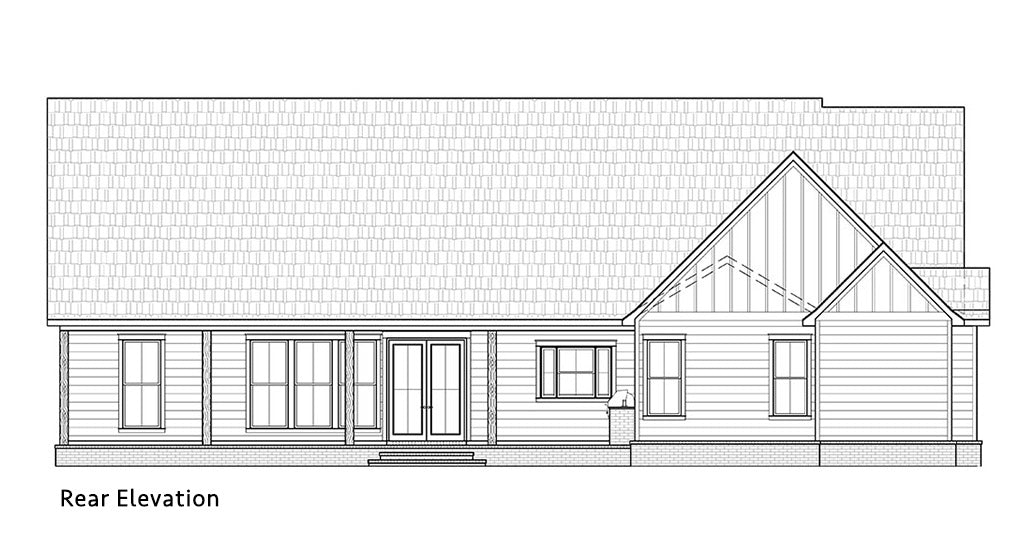 Windsor Creek House Plan - Elevation Rear