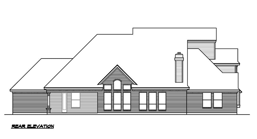 Woodbridge Landing Elevation Rear House Plan 