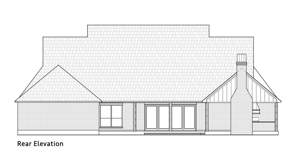 Woodhaven House Plan - Rear Elevation