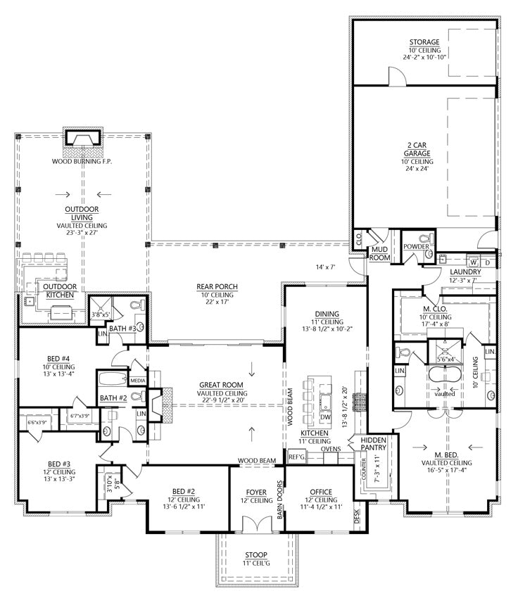 Woodhaven House Plan - Front