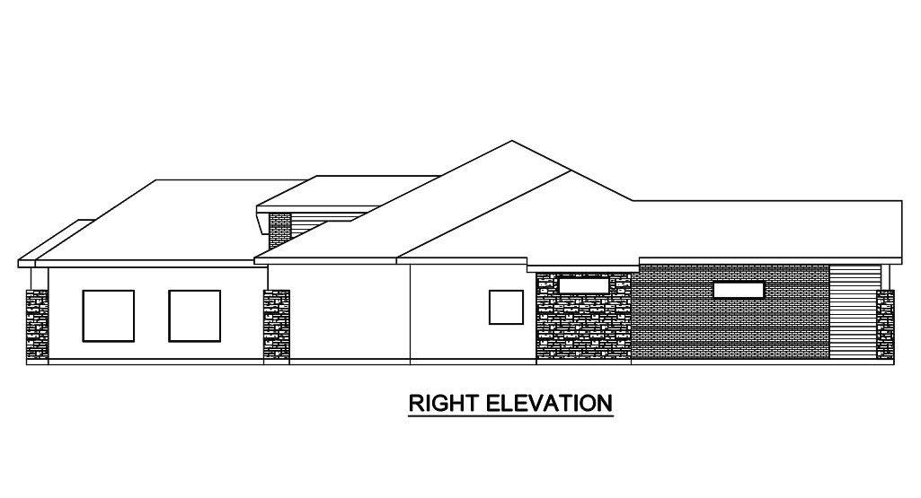Woodland House Plan - Elevation Right