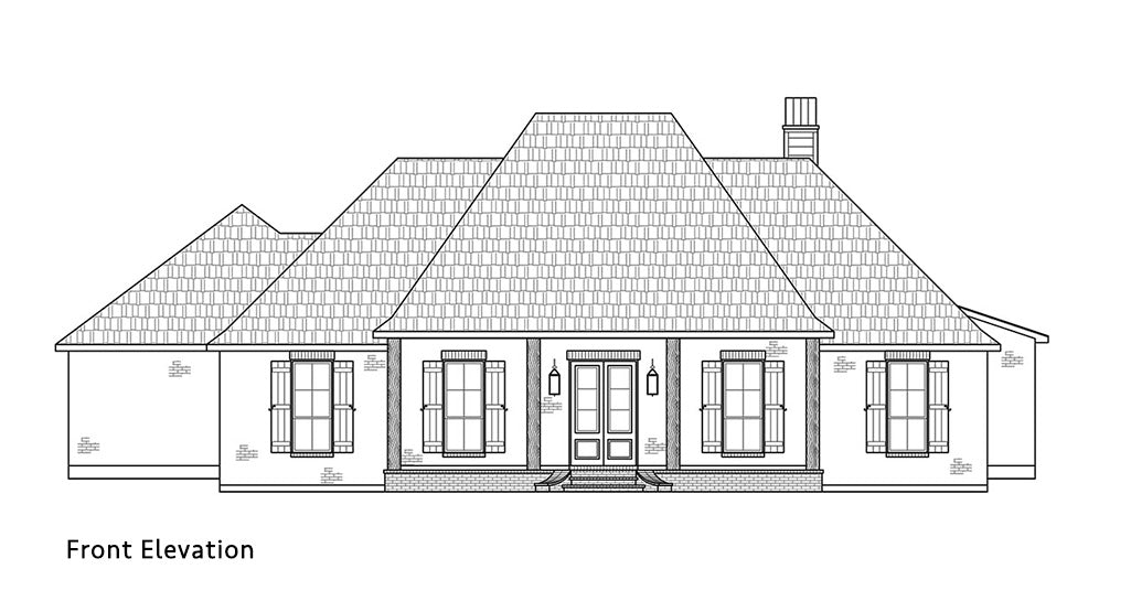 Woodville House Plan - Elevation Front