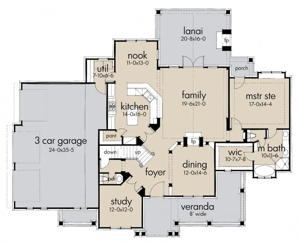 Wyndsong Farm House Plan - Archival Designs House Plans, floor plan